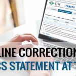 Online Correction of TDS/TCS Statement at TRACES