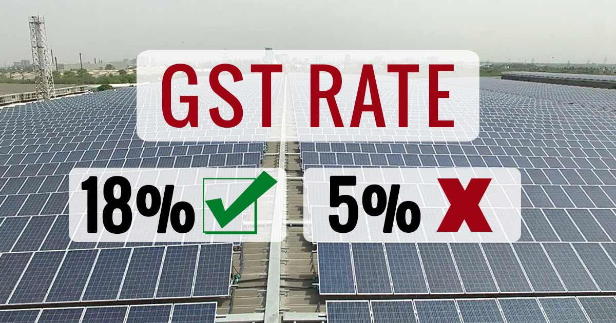 Solar Power Plants GST Rate