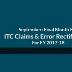 ITC Claim FY 2017-18