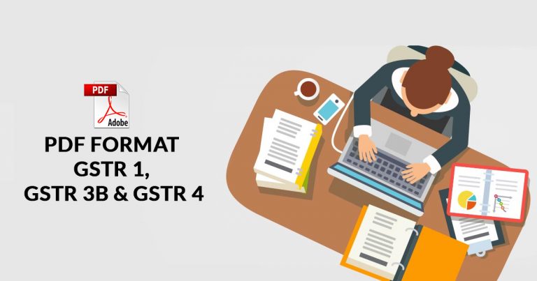 PDF Format GSTR 1, 3B & 4