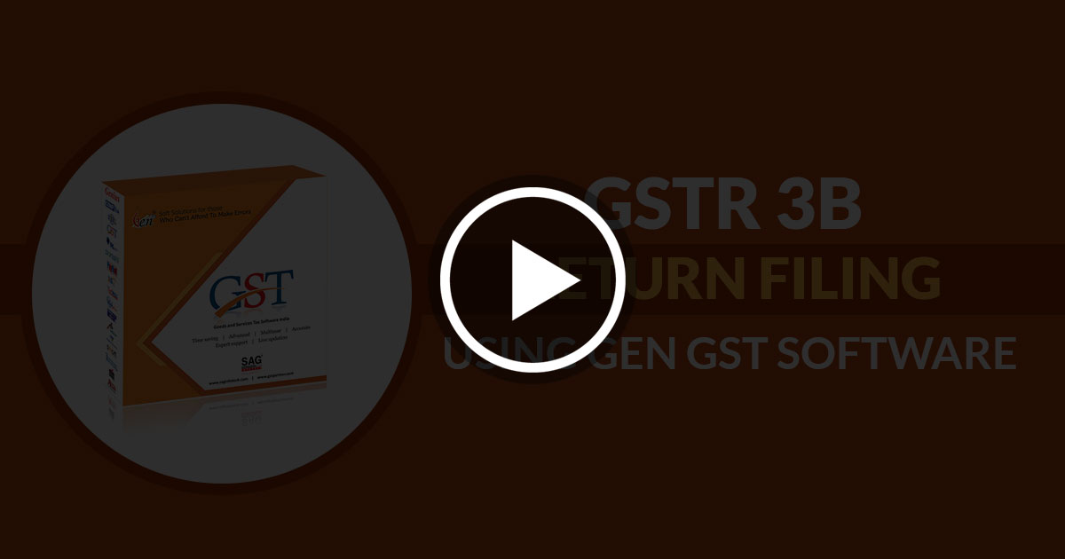 GSTR 3B Filing by GEN GST Software