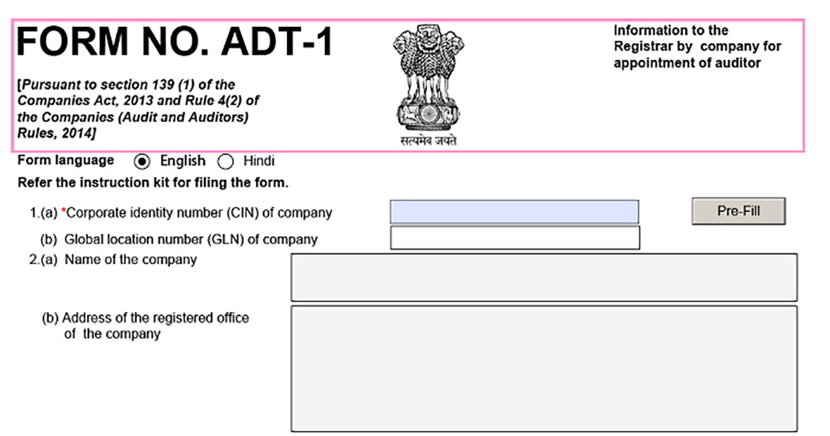 ADT 1 Form (MCA) E Filing Process Due Dates for Auditor