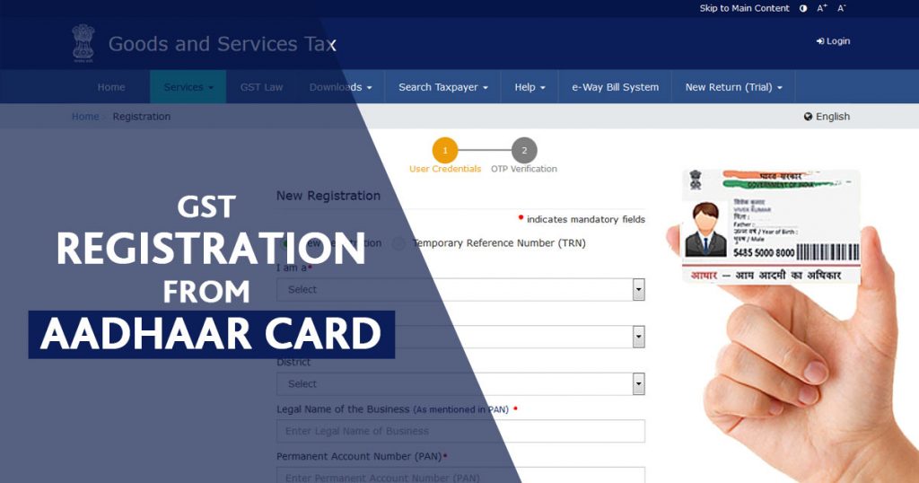 GST Registration from Aadhaar Card