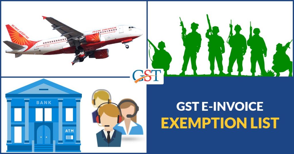 GST E-invoice Exemption List