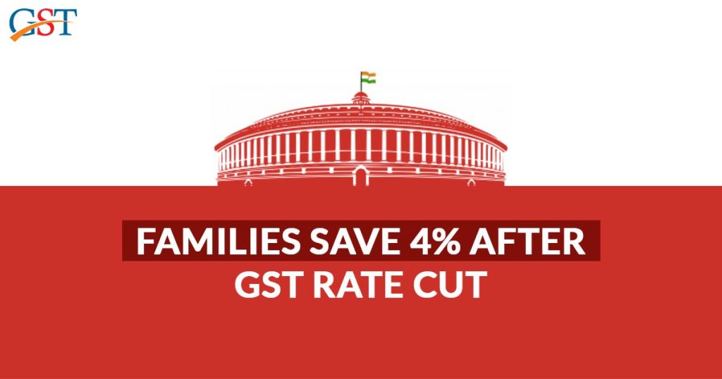 Families Save 4% After GST Rate Cut