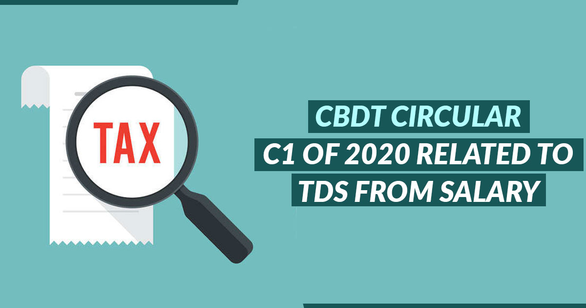 CBDT Circular C1 of 2020