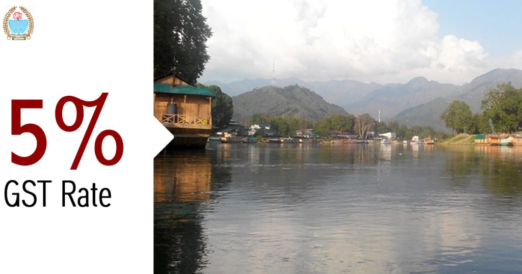 GST Rate 5 Applied on J&K Irrigation and Control Department, WB AAR