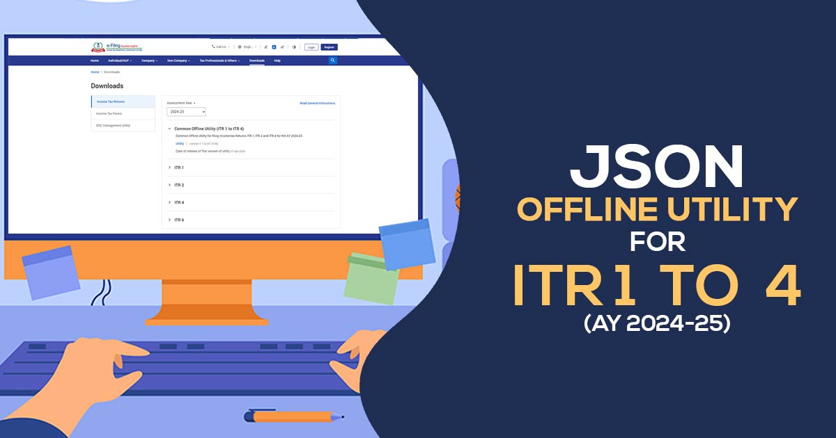 download json itr 1 & itr 4 offline utility for ay 2022-23