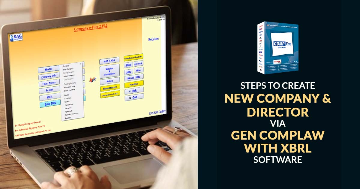 Steps to Create New Company and Director Via Gen XBRL Software