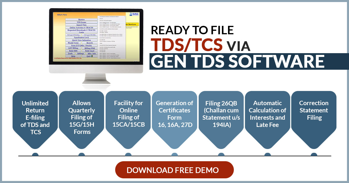 File TDS/TCS via Gen TDS Software