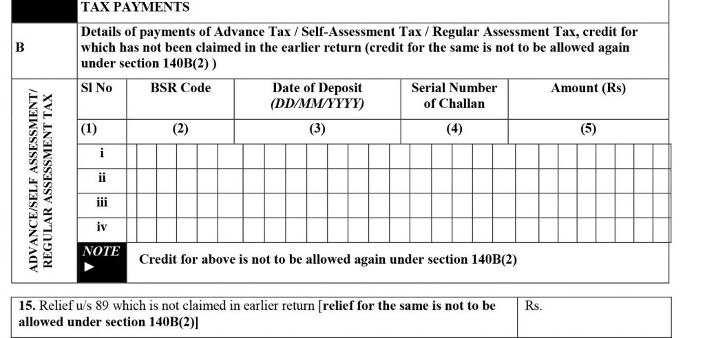  ITR-U Tax Payments