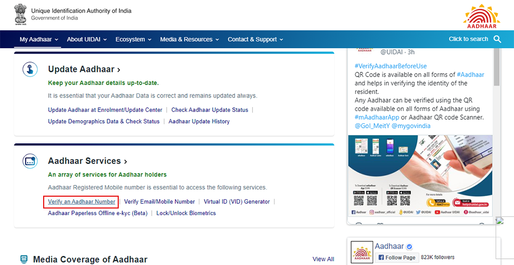 Guide to Check Aadhaar Card Validity Online on Uidai.gov.in