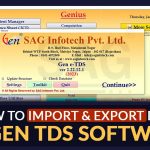 How to Import & Export Data Via Gen TDS Software