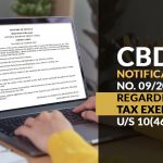 CBDT Notification No. 09/2023 Regarding Tax Exemption U/S 10(46)