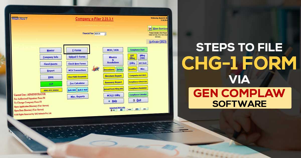 Steps to File CHG-1 Form Via Gen Complaw Software