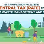 GST Notification No. 13/2023- Central Tax (Rate) for Solid Waste Management and More