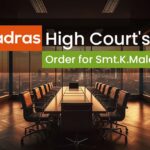 Madras High Court's Order for Smt.K.Malathi