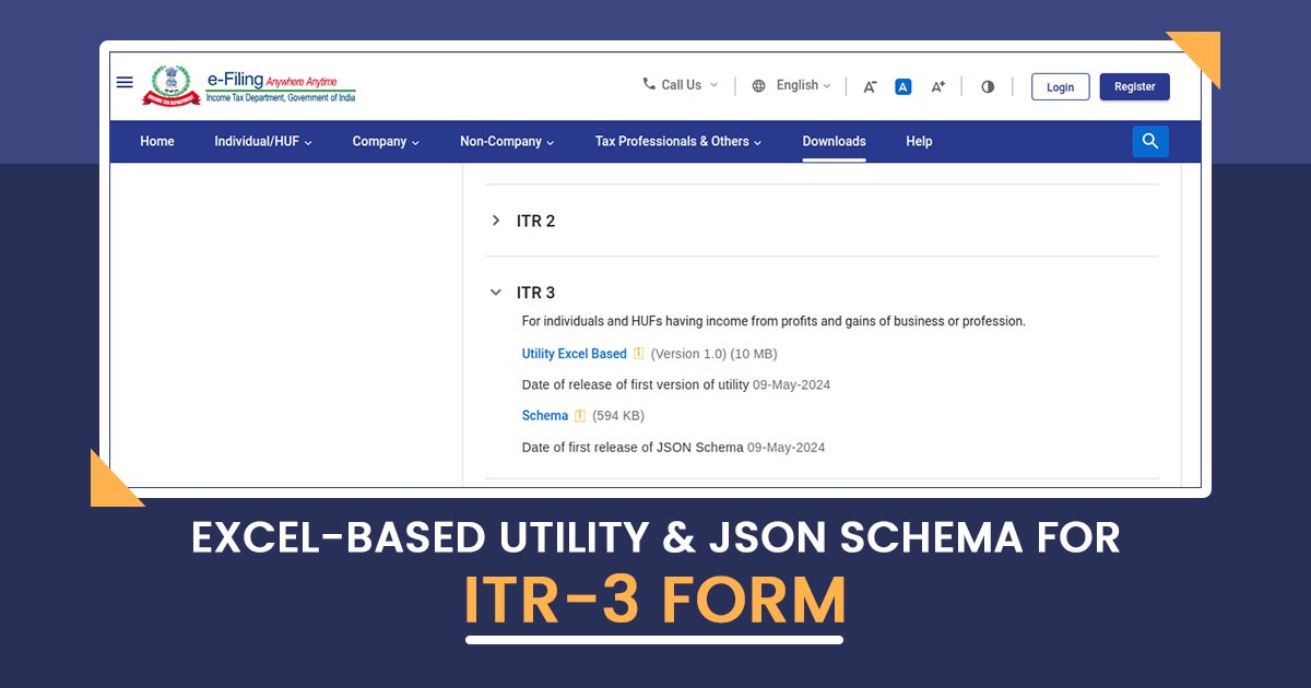 Excel-Based Utility & JSON Schema for ITR-3 Form