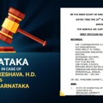 Karnataka HC's Order In Case of Sri. Channakeshava. H.D. Vs State of Karnataka
