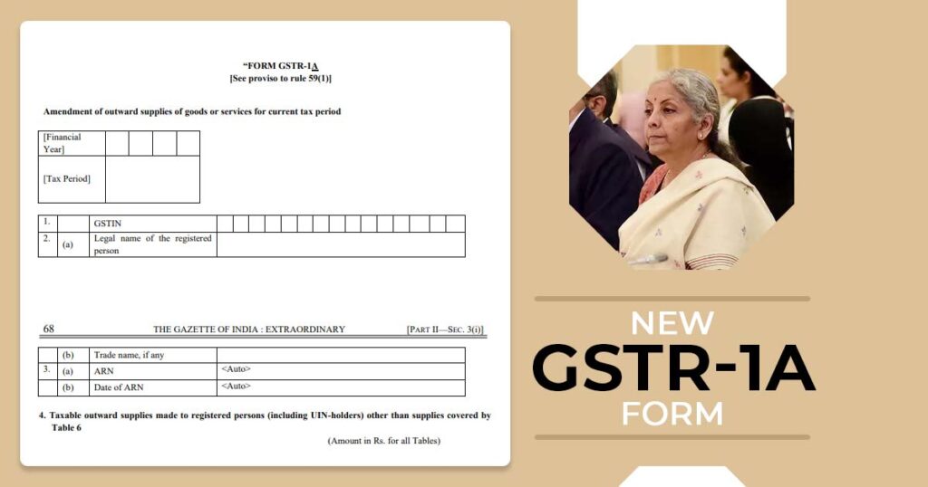 New GSTR-1A Form