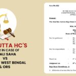 Calcutta HC's Order In Case of Mitali Saha VS State of West Bengal & Ors