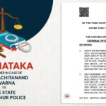 Karnataka HC’s Order in Case of Vidya Sachitanand Suvarna Vs. The State By Hennur Police