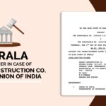 Kerala HC's Order In Case of Aaron Construction Co. Versus Union Of India