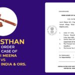 Rajasthan HC's Order In The Case of Laxmi Meena Vs Union of India & Ors.