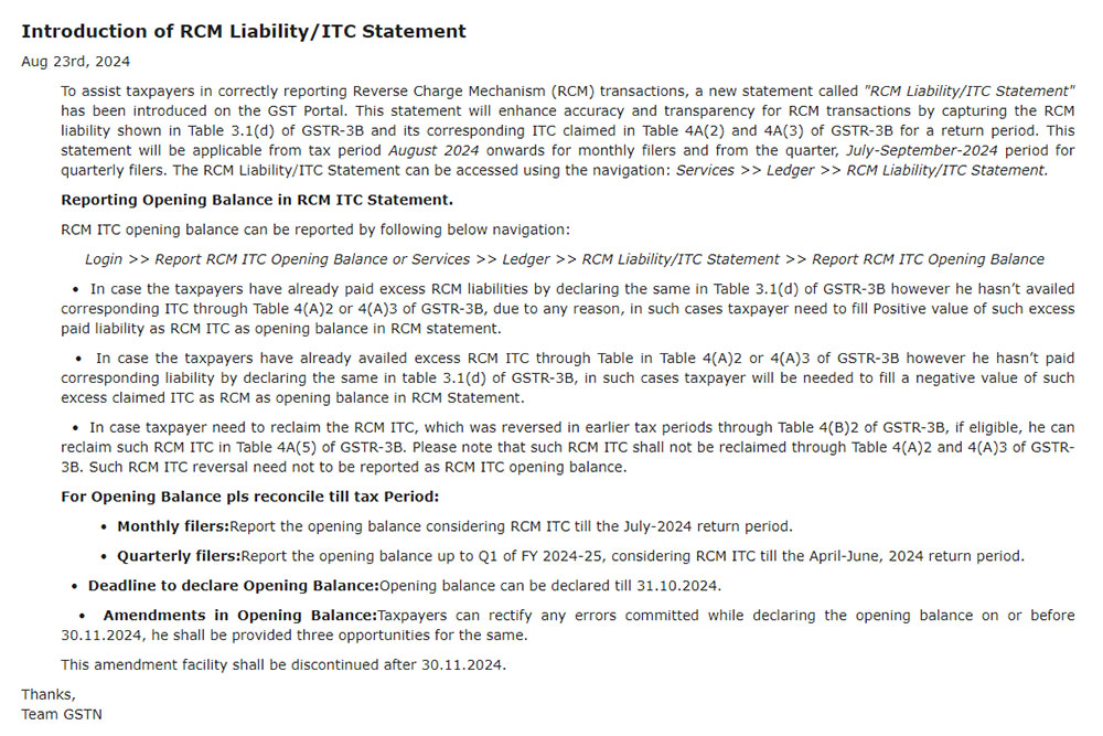 Latest Official Updates Under GST by the Indian Government