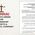 Chennai GST AAR's Order For Partnership Firm into a Private Ltd. Company