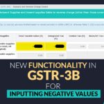 New Functionality in GSTR-3B for Inputting Negative Values