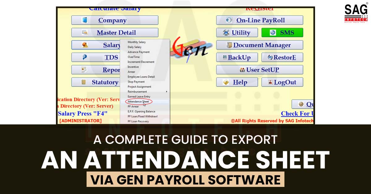 A Complete Guide to Export an Attendance Sheet via Gen Payroll Software