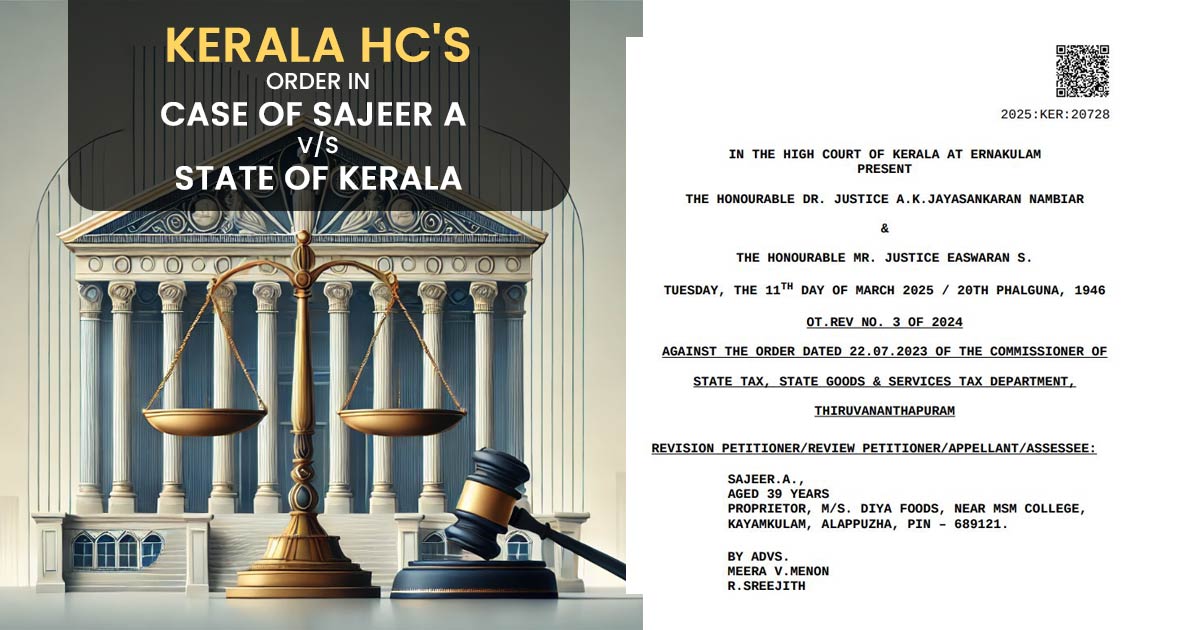 Kerala HC's Order In Case of Sajeer A vs. State of Kerala