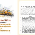 Jharkhand HC's Order In Case of M/s. R.K. Transport & Constructions Limited vs. State of Jharkhand
