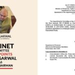 Cabinet Committee Reappoints Ravi Agarwal as CBDT Chairman