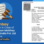 Bombay HC's Order in Case of M/s. Johnson Matthey Chemicals India Pvt. Ltd vs. Union of India