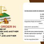HP HC's Order in Case of Gagandeep Singh and another V/S State of H.P. and Another
