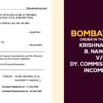 Bombay HC's Order in The Case of Krishnagopal B. Nangpal vs. Dy. Commissioner of Income Tax