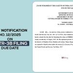 GST Notification No. 12/2025 on GSTR-3B Filing Due Date