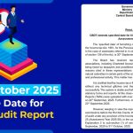31st October 2025 Due Date for Tax Audit Report