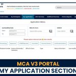MCA V3 Portal My Application Section