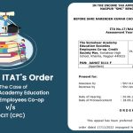 Nagpur ITAT's Order in The Case of Somalwar Academy Education Societies Employees Co-op vs. DCIT (CPC)