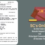 SC's Order In the Case of Kanak Impex Ltd. vs. Principal Commissioner of Income Tax