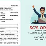 SC's Order In the Case of Madras Bar Association vs Union of India and Another