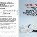 Tamil Nadu GST AAR's Order for the M/s. Kaycce Industrial Chemicals Private Limited