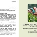 Gauhati HC's Order in The Case of M/S McLeod Russel India Limited vs. The Union of India