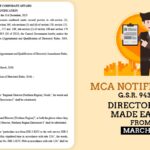MCA Notification G.S.R. 943(E): Director KYC Made Easier from March 31