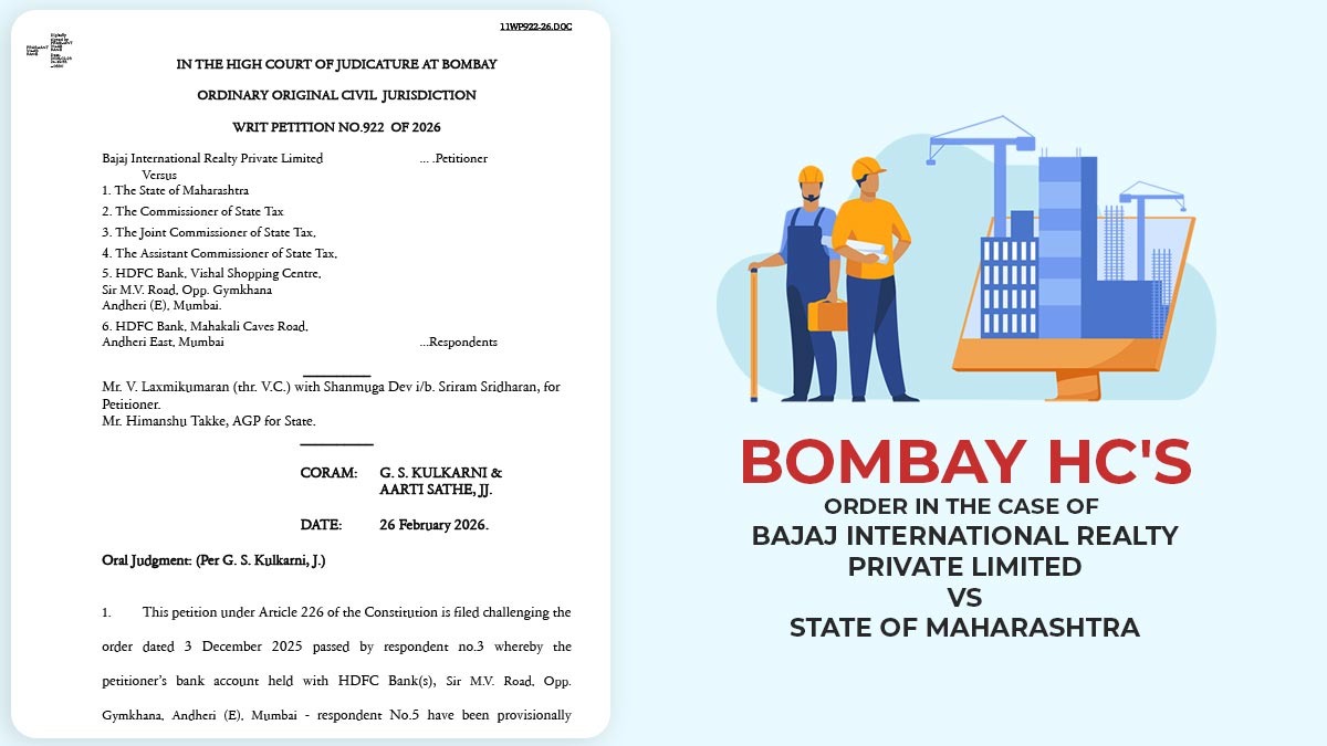 Bombay HC's Order in The Case of Bajaj International Realty Private Limited vs. State of Maharashtra