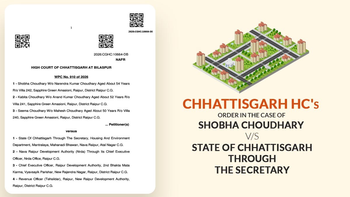 hhattisgarh HC's Order in The Case of Shobha Choudhary vs. State Of Chhattisgarh Through The Secretary