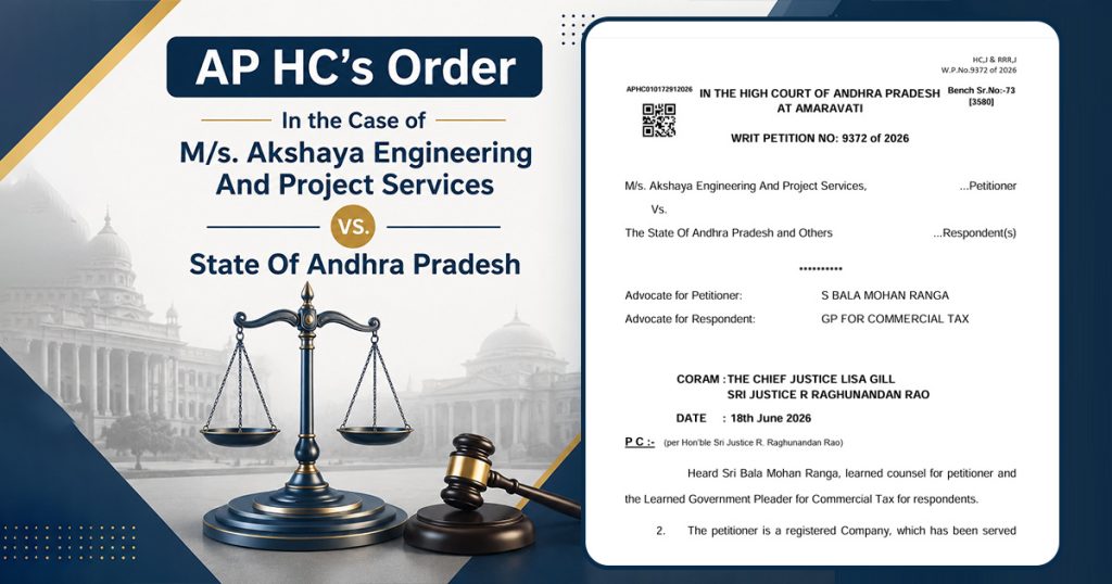 AP HC's Order In the Case of M/s. Akshaya Engineering And Project Services Vs. State Of Andhra Pradesh